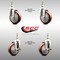 Service Caster 4 Inch 316SS Maroon Polyurethane 12mm Threaded Stem Caster Brakes SCC, 2PK SS316TS20S414-PPUB-MRN-M1215-2-TLB-2 - alternate 4